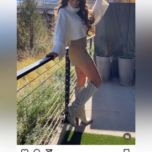 Fendi Jacquard Knee High Boots sold out